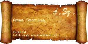 Amma Szorina névjegykártya